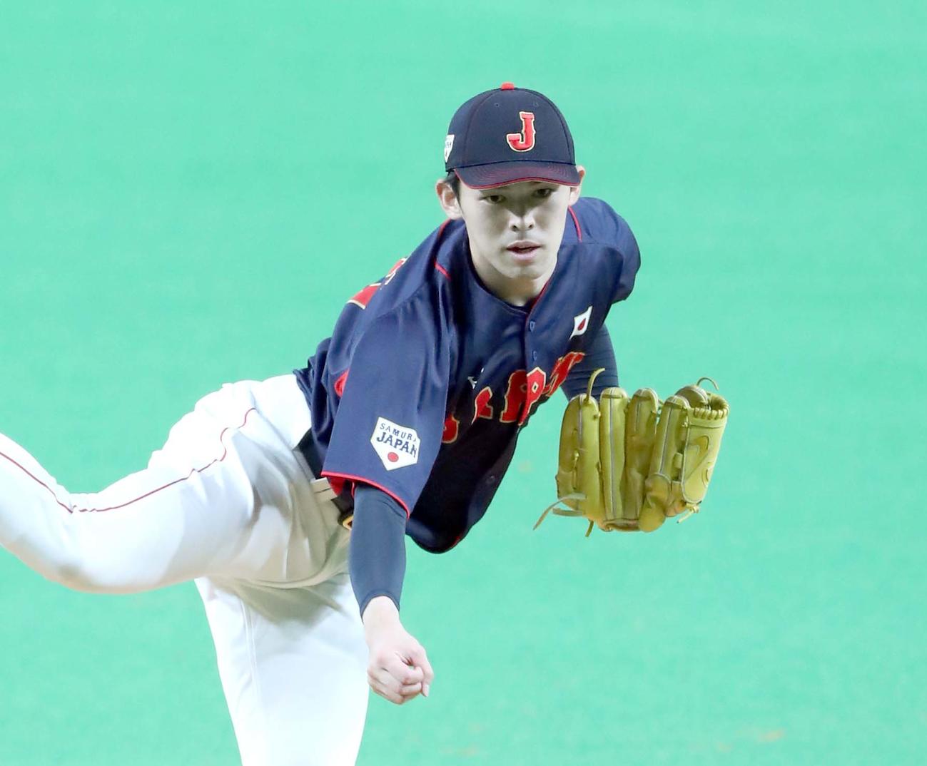 2022年11月、侍ジャパンシリーズのオーストラリア戦に登板した佐々木朗希