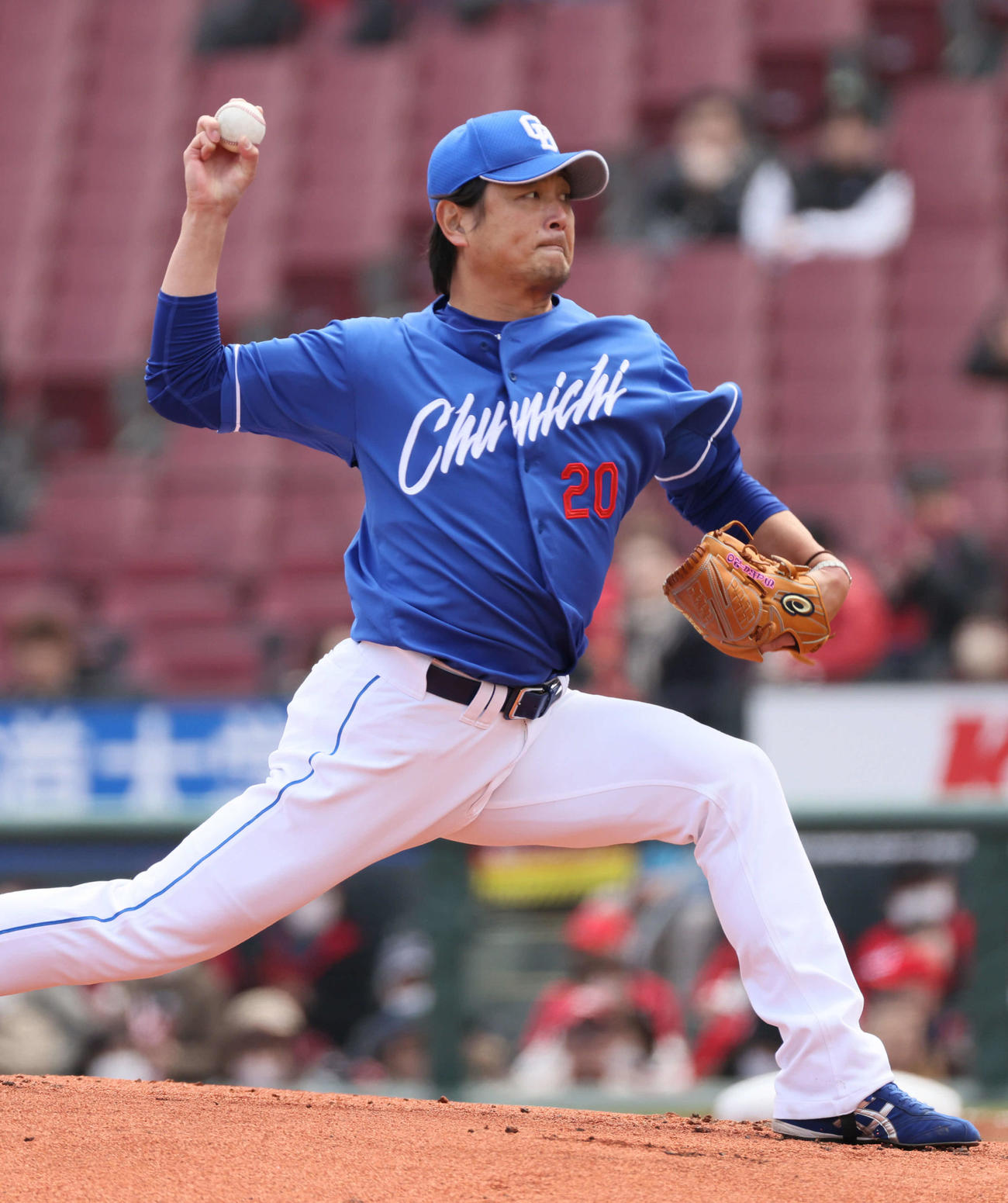 広島対中日　中日先発の涌井（撮影・加藤孝規）