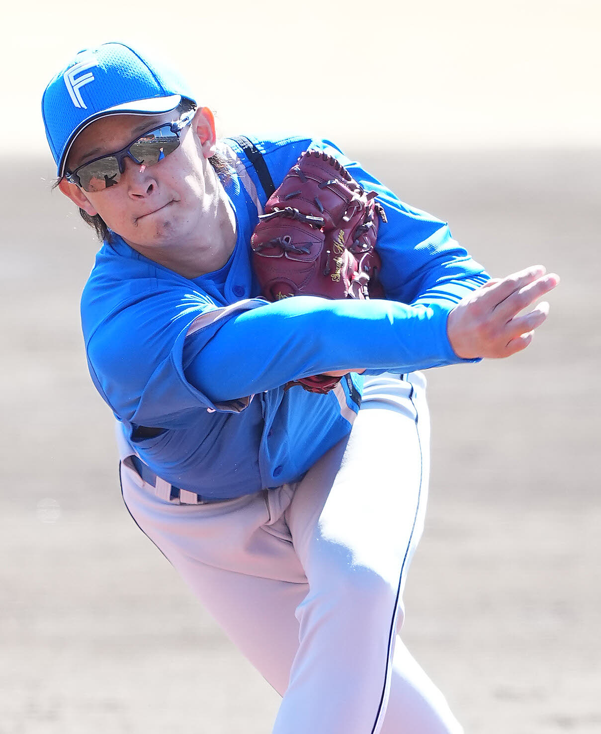 楽天対日本ハム　力投する日本ハム先発の鈴木（撮影・垰建太）