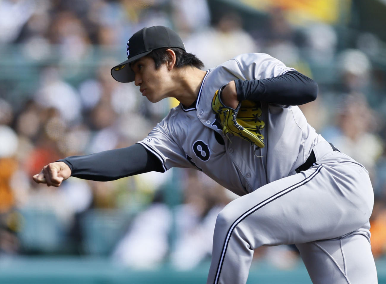 阪神対巨人　阪神戦に先発した巨人高橋礼（撮影・藤尾明華）