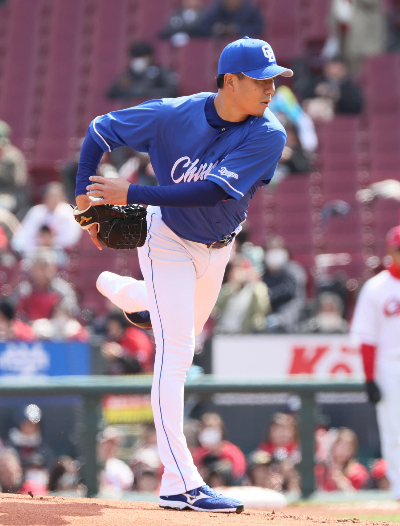 広島対中日　中日先発の大野（撮影・加藤孝規）