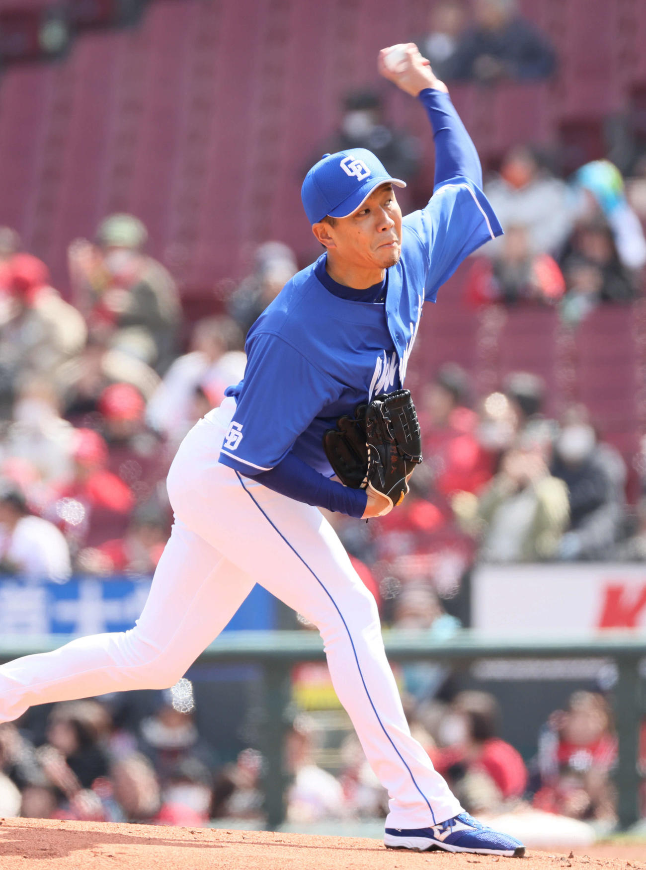 広島対中日　中日先発の大野（撮影・加藤孝規）