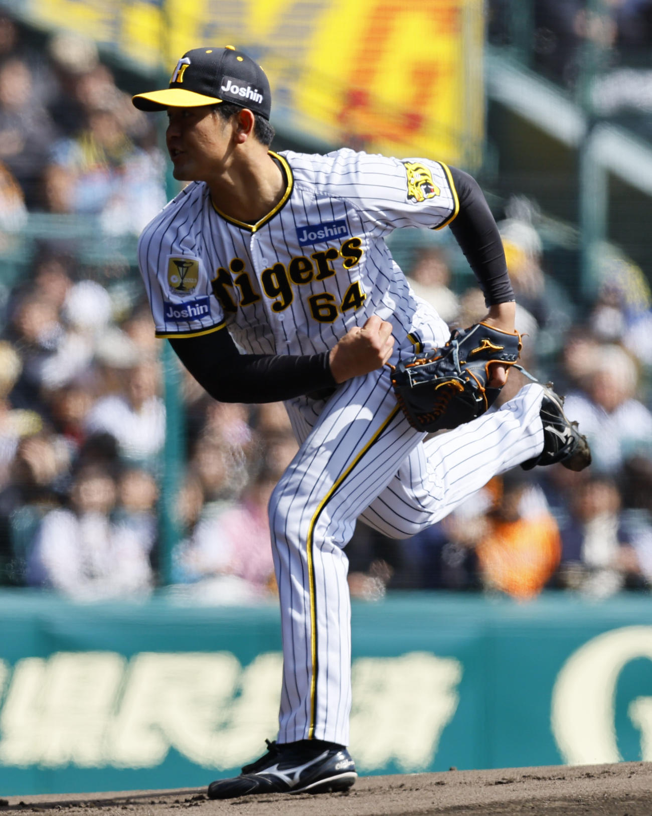 阪神対巨人　巨人戦に先発した阪神岡留（撮影・藤尾明華）
