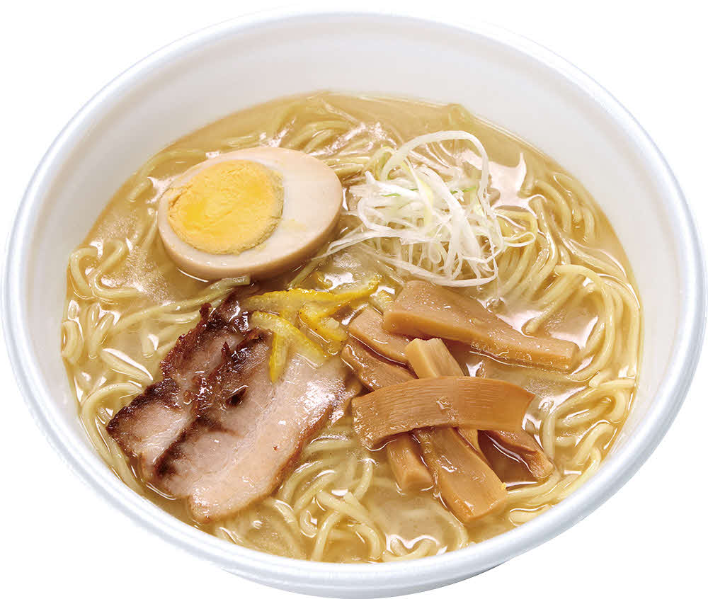 ラオタ村上の柚子香るさっぱり塩ラーメン（球団提供）