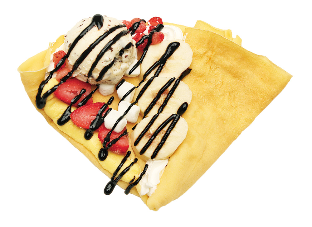 岩貞のストロベリーバナナチョコクレープ（球団提供）