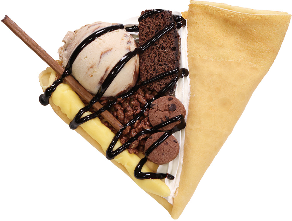 チョコレー党！小幡のチョコ尽くしクレープ（球団提供）