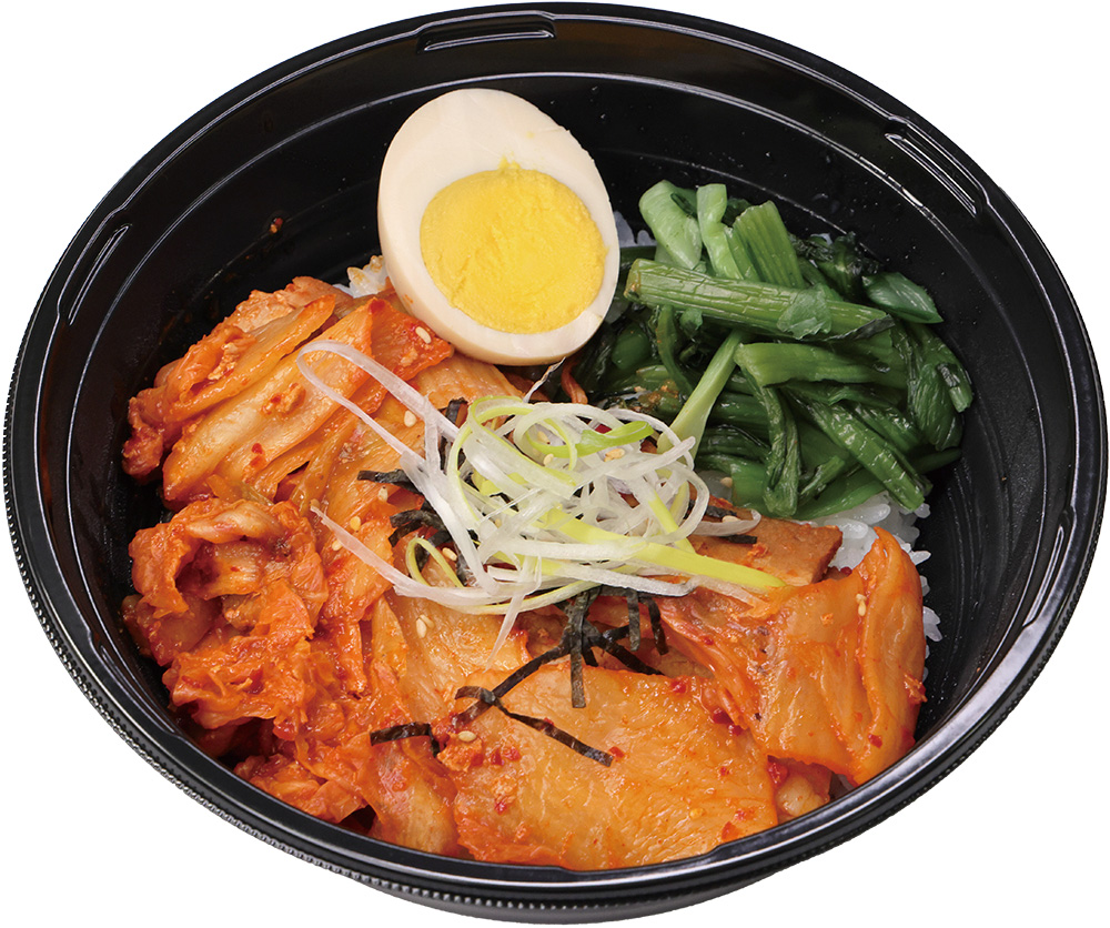 ご飯がすすむ！森下のピリ辛豚キムチ丼（球団提供）
