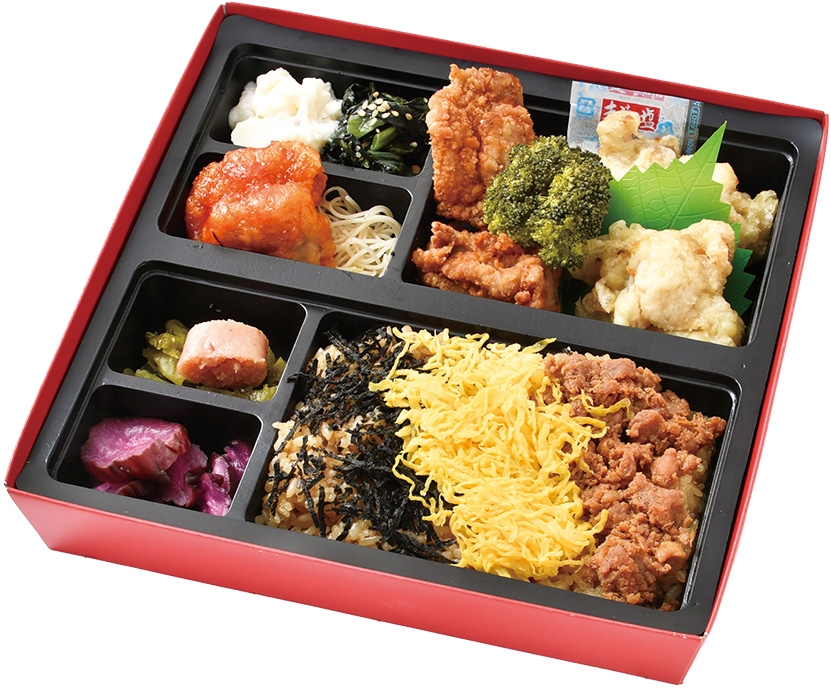 梅ちゃんの九州ええとこ捕り（鶏）弁当（球団提供）