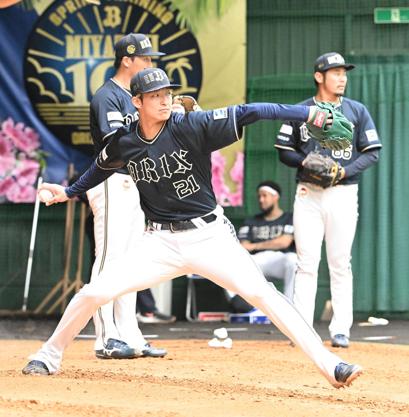 オリックス山崎颯一郎（2024年2月15日撮影）