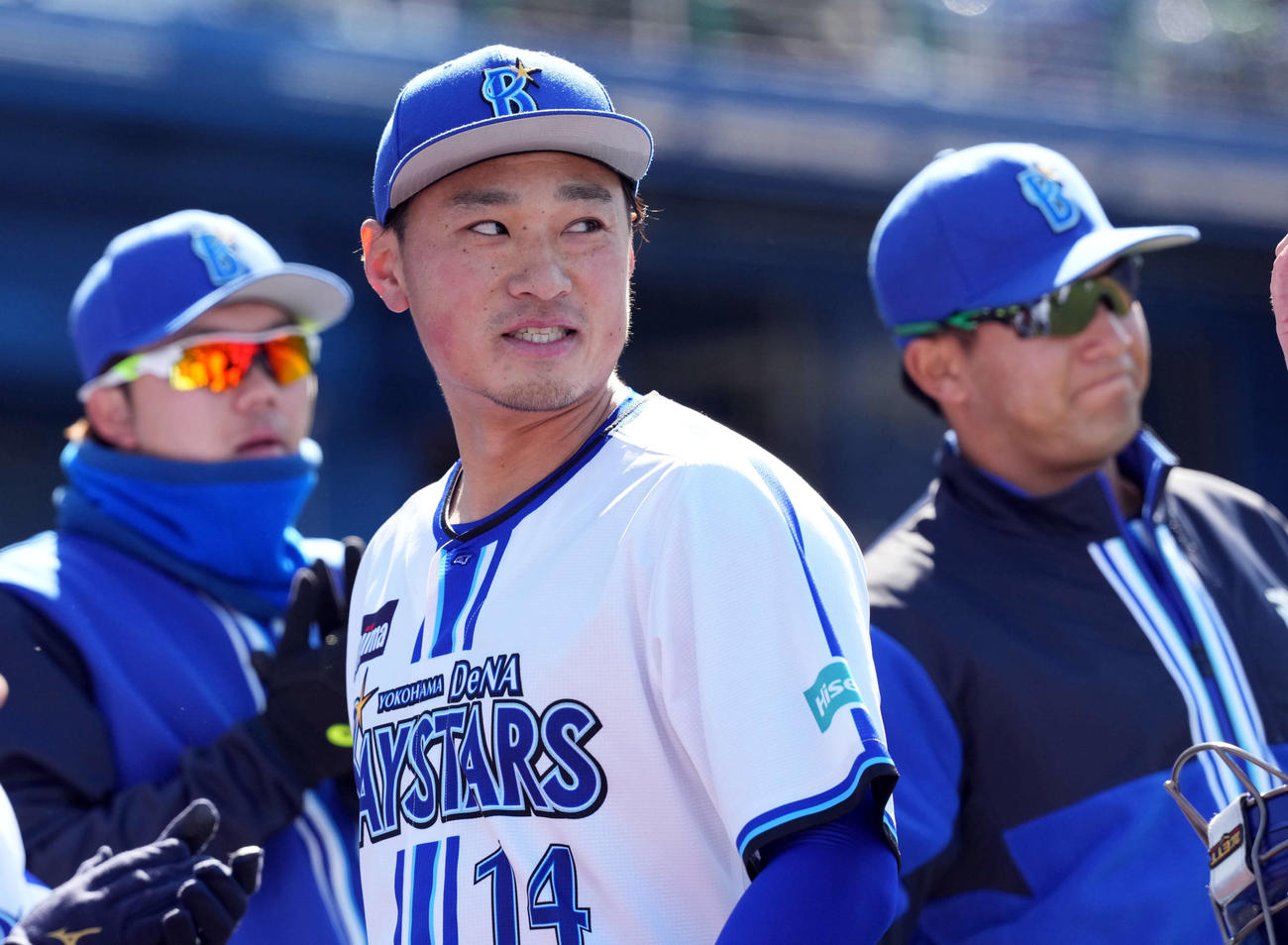 DeNA対ヤクルト　3回を投げ無失点と好投したDeNA先発の石田健（撮影・たえ見朱実）