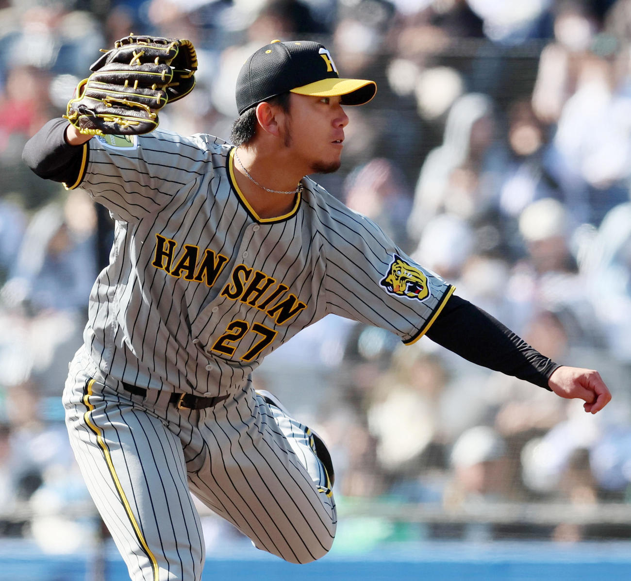 ロッテ対阪神　ロッテ戦に先発する伊藤将（撮影・加藤哉）