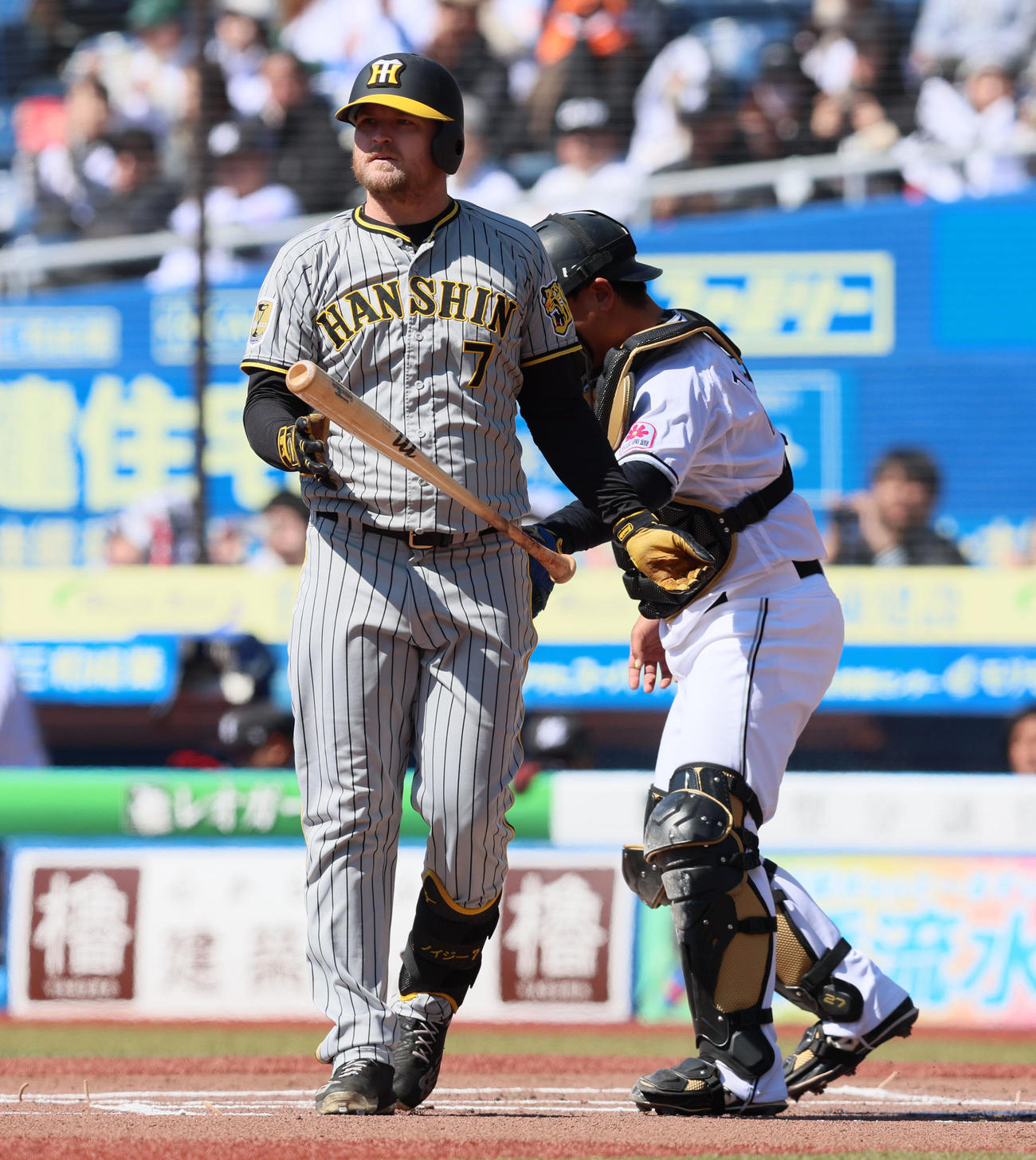 ロッテ対阪神　1回表阪神2死、ノイジーは三振に倒れる（撮影・加藤哉）