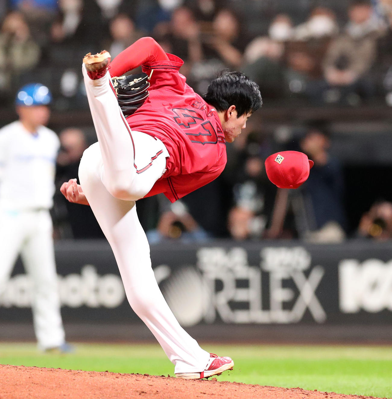 日本ハム対広島　広島2番手の斉藤（撮影・佐藤翔太）