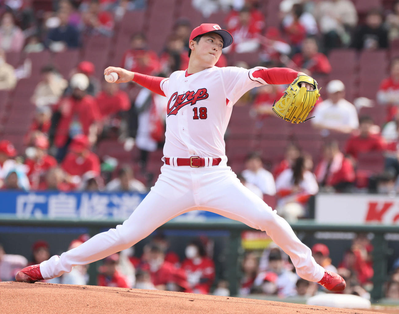 広島対DeNA　広島先発の森下（撮影・加藤孝規）