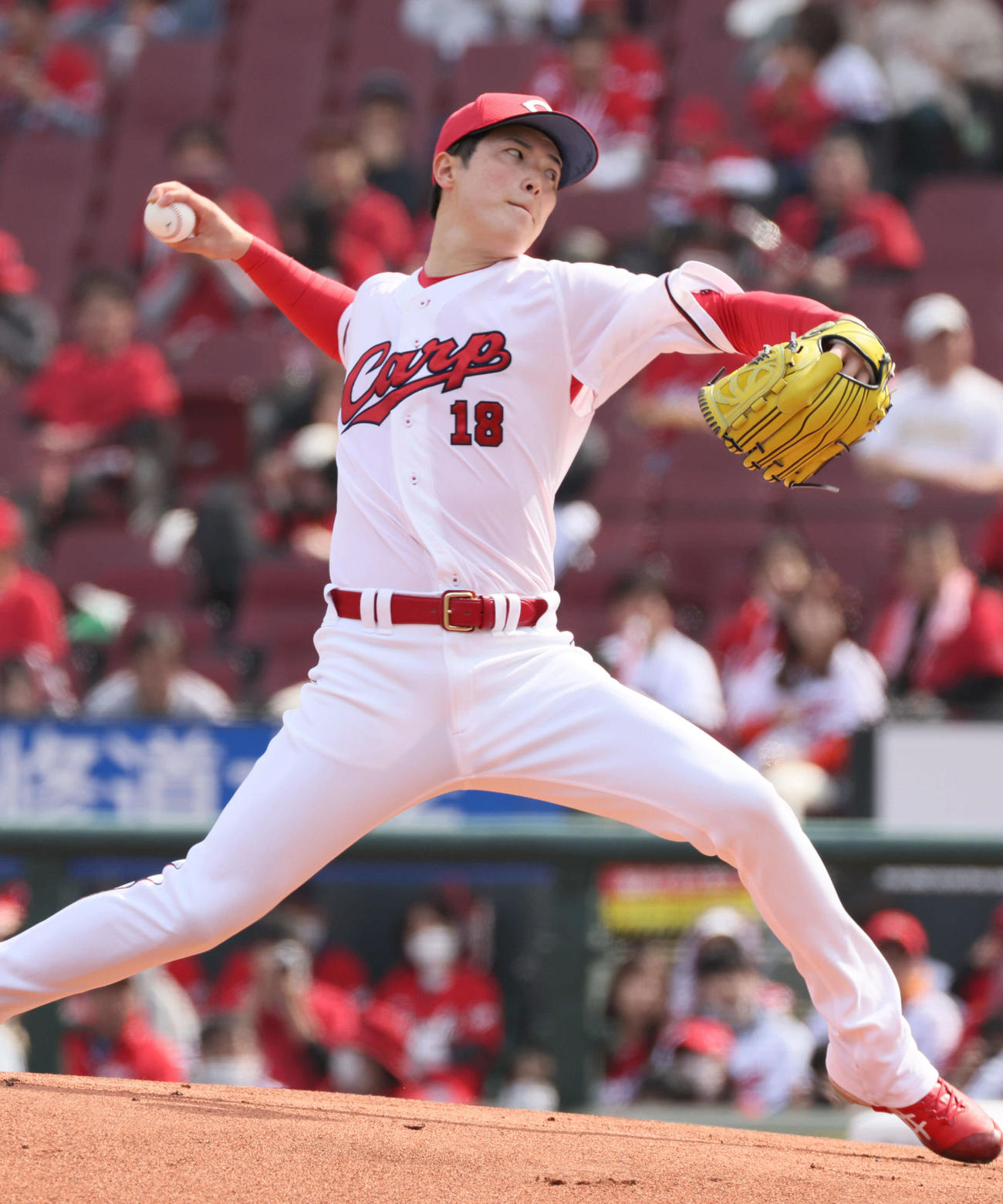 広島対DeNA　広島先発の森下（撮影・加藤孝規）