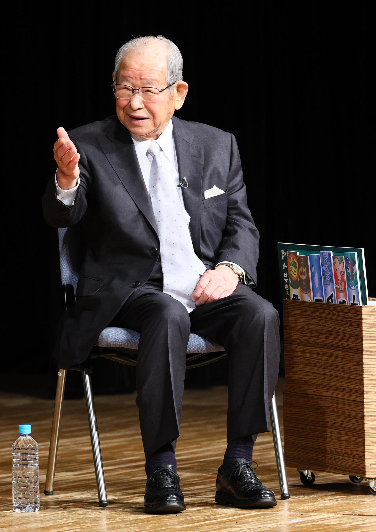 トークショーを行った日刊スポーツ評論家の吉田氏（撮影・上山淳一）