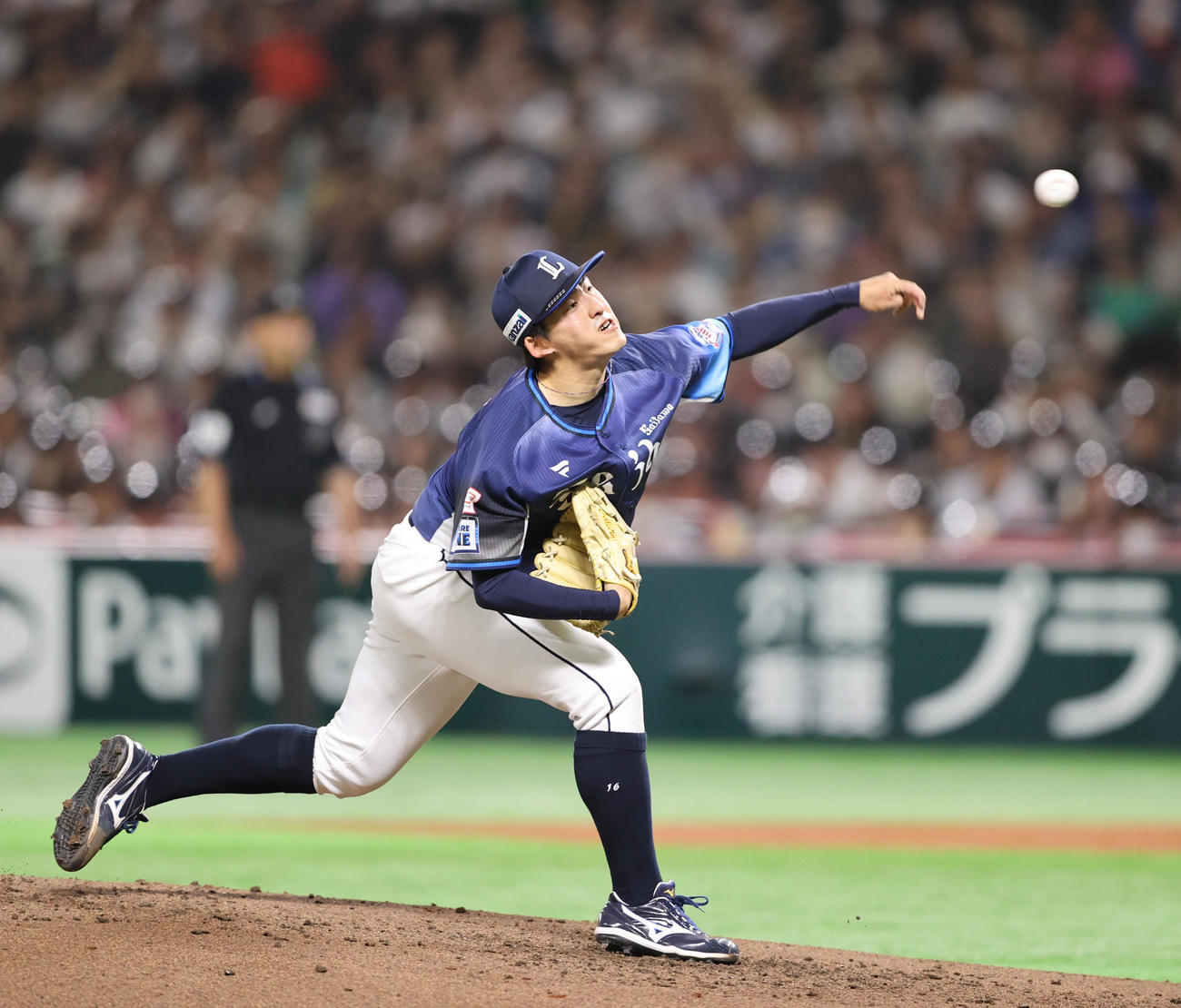 ソフトバンク対西武　先発・隅田（撮影・梅根麻紀）