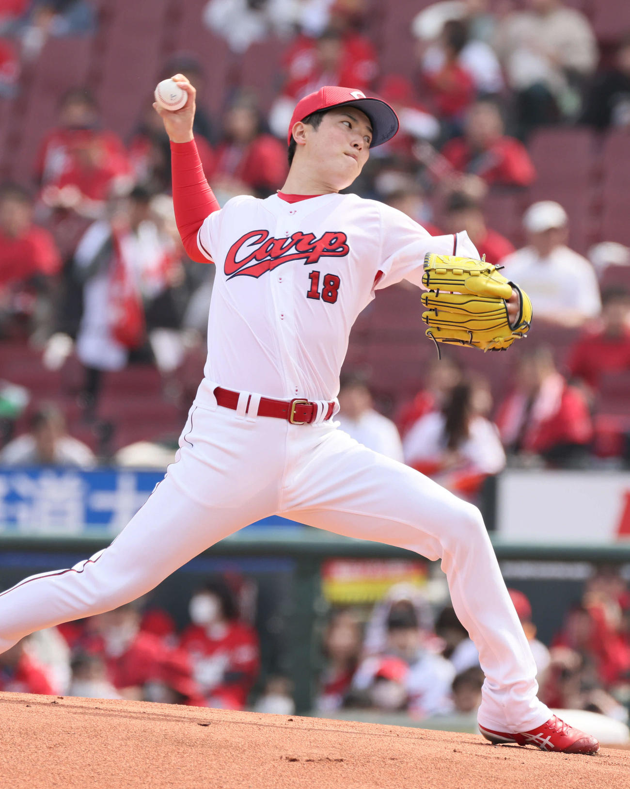広島対DeNA　広島先発の森下（撮影・加藤孝規）