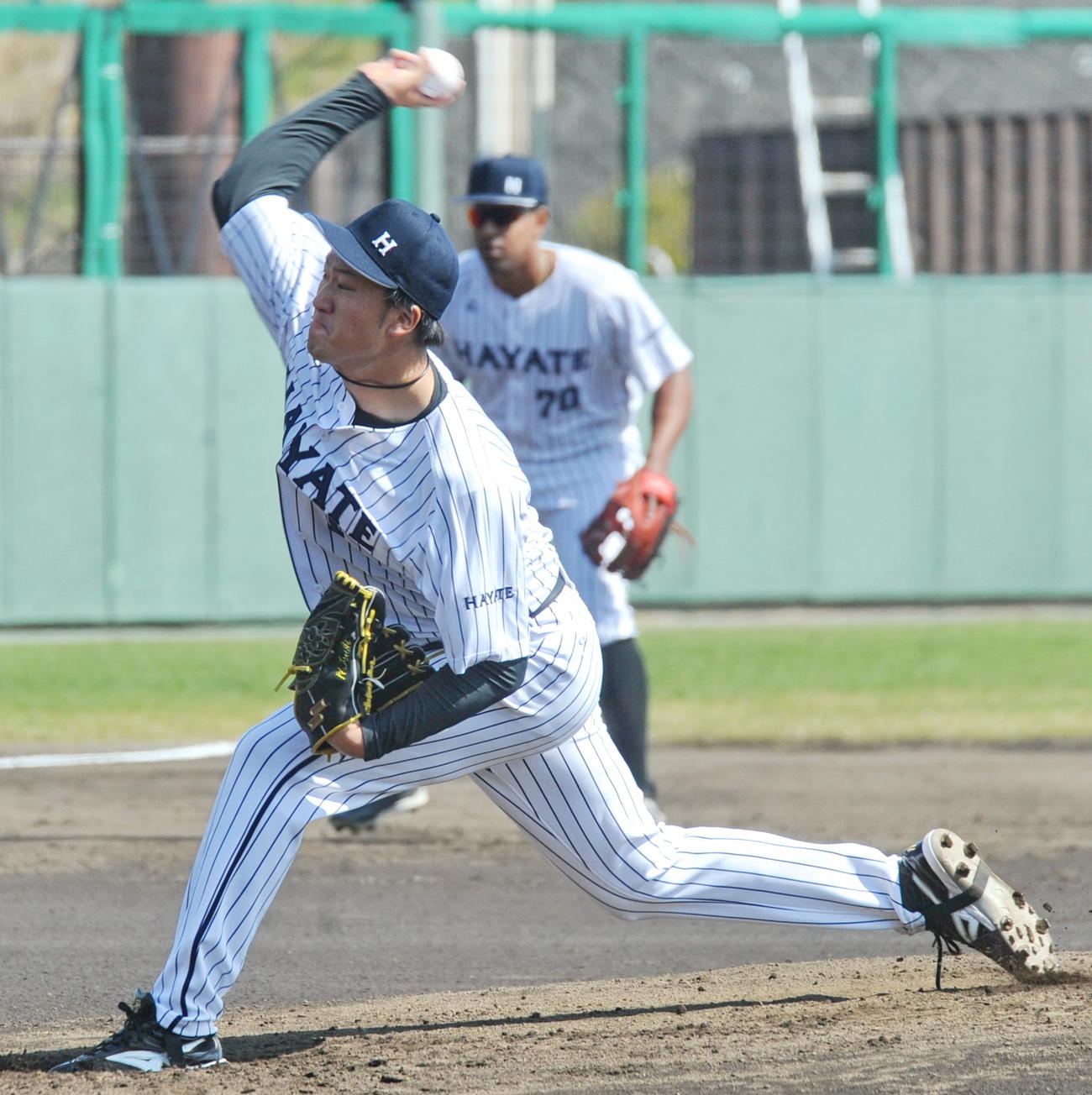 先発で5回2失点に抑えた、くふうハヤテ・二宮
