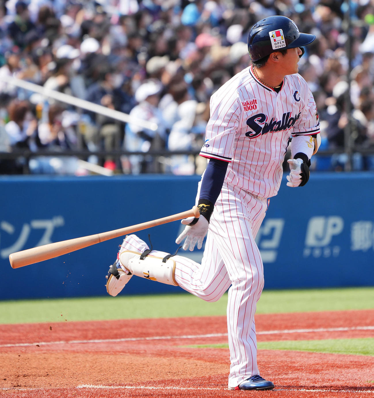 ヤクルト対オリックス　1回裏ヤクルト無死、先制のソロ本塁打を放つ山田（撮影・垰建太）