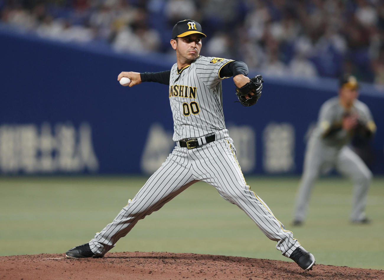 中日対阪神　力投する阪神2番手のゲラ（撮影・前田充）