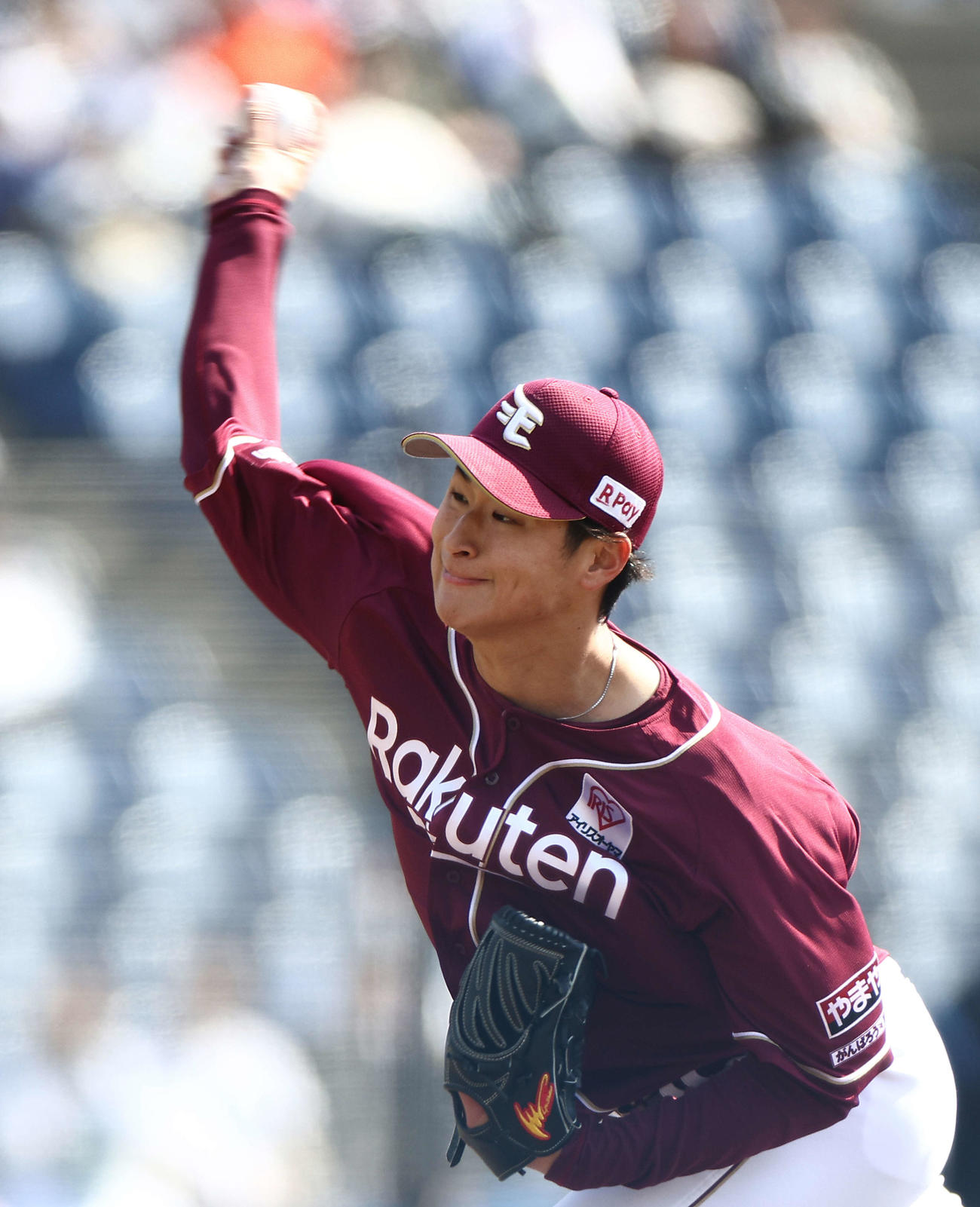 ロッテ対楽天　先発登板する内（撮影・河田真司）