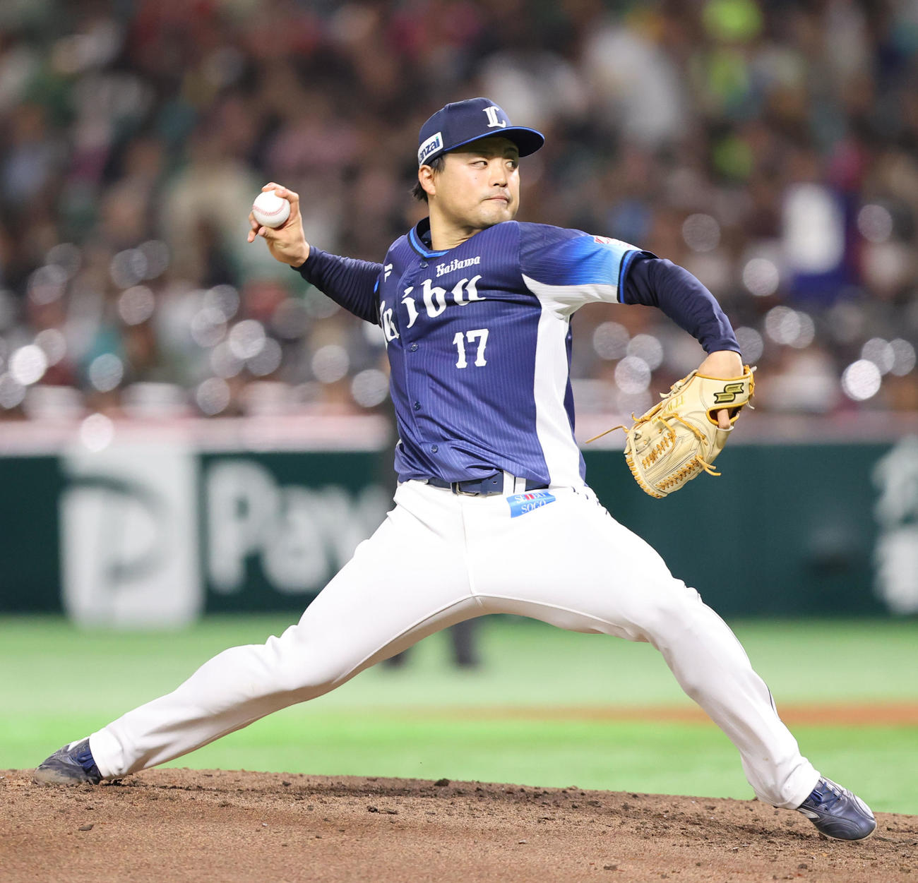 ソフトバンク対西武　先発・松本（撮影・梅根麻紀）
