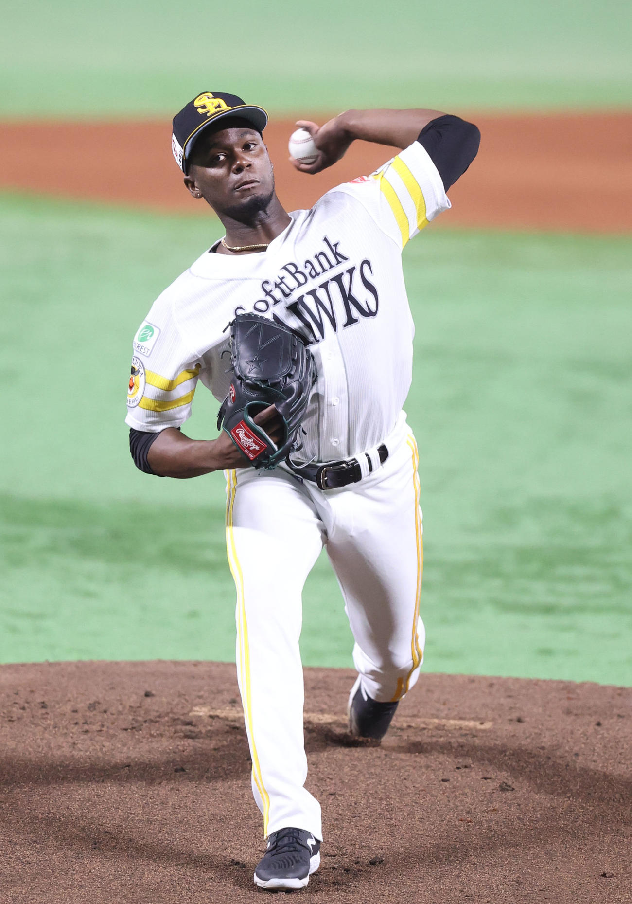 ソフトバンク対西武　先発・モイネロ（撮影・梅根麻紀）