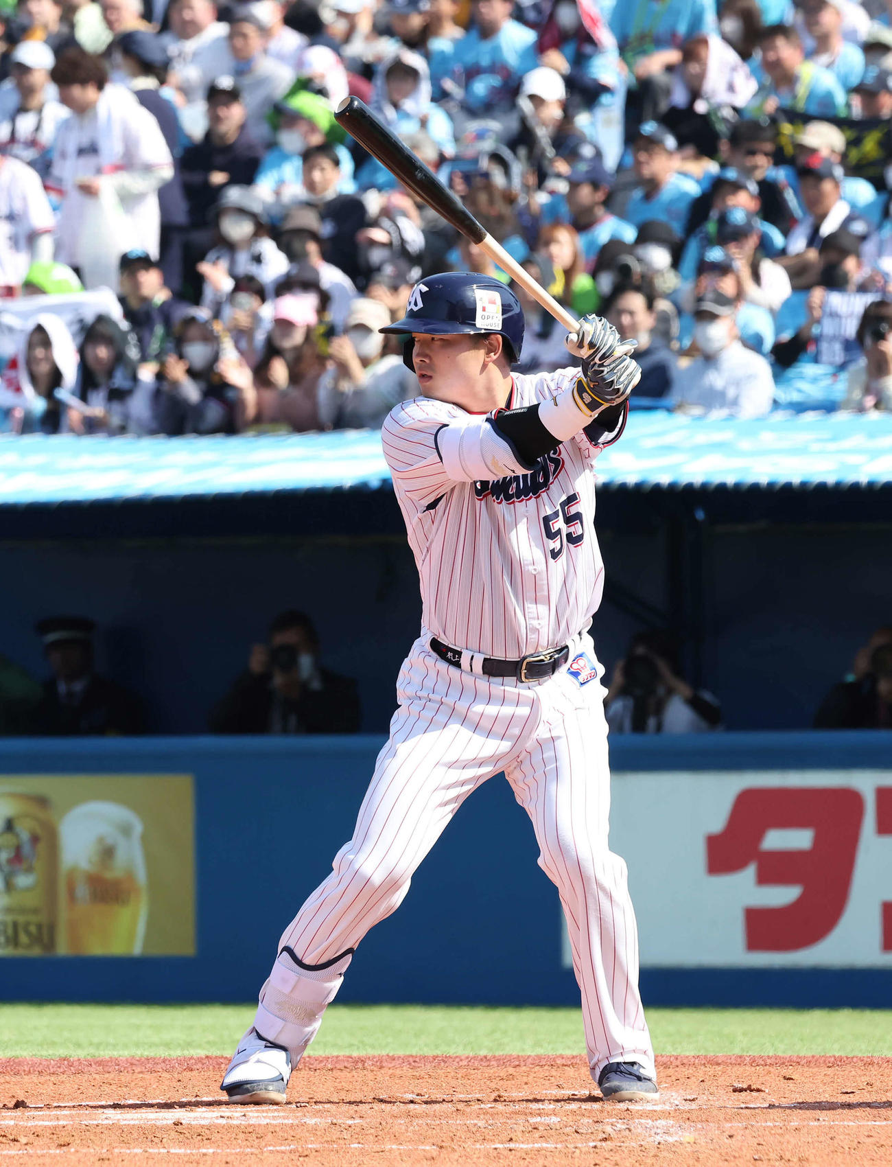 ヤクルト対楽天　ヤクルト村上（撮影・丹羽敏通）