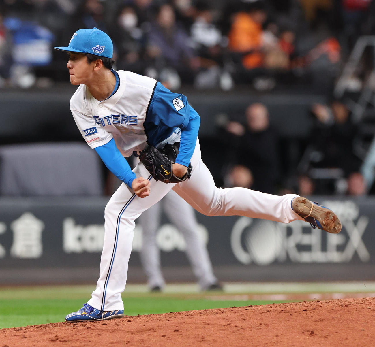 日本ハム対巨人　日本ハム3番手の北山（撮影・佐藤翔太）