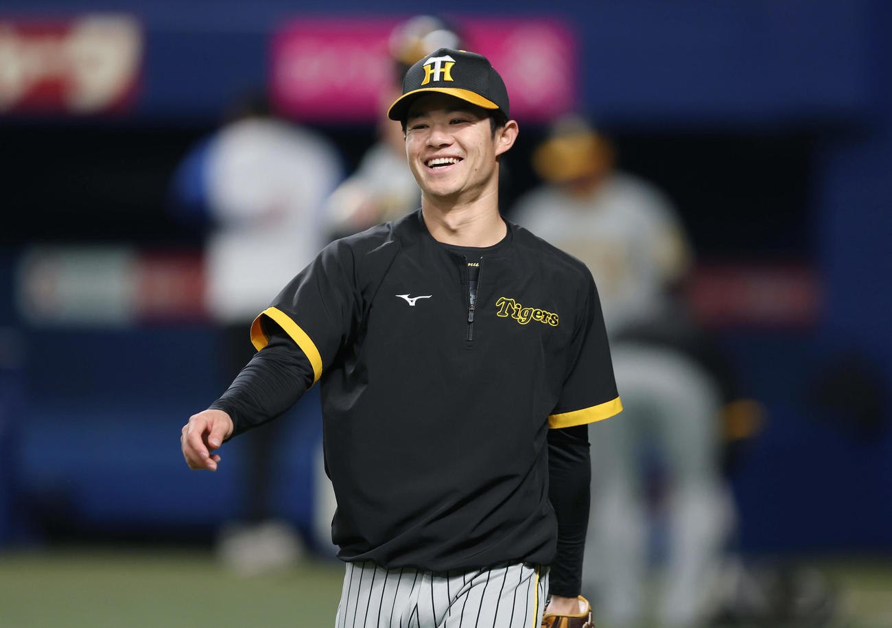 阪神中野拓夢（2024年3月16日撮影）