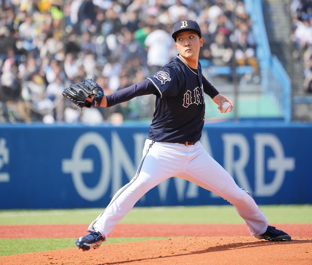 ヤクルト対オリックス　力投するオリックス先発の田嶋（撮影・垰建太）