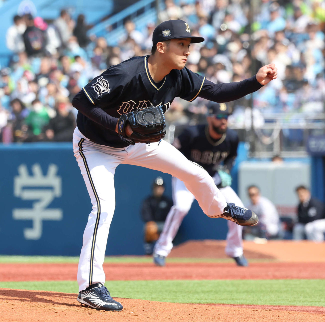 ヤクルト対オリックス　オリックス先発田嶋（撮影・丹羽敏通）
