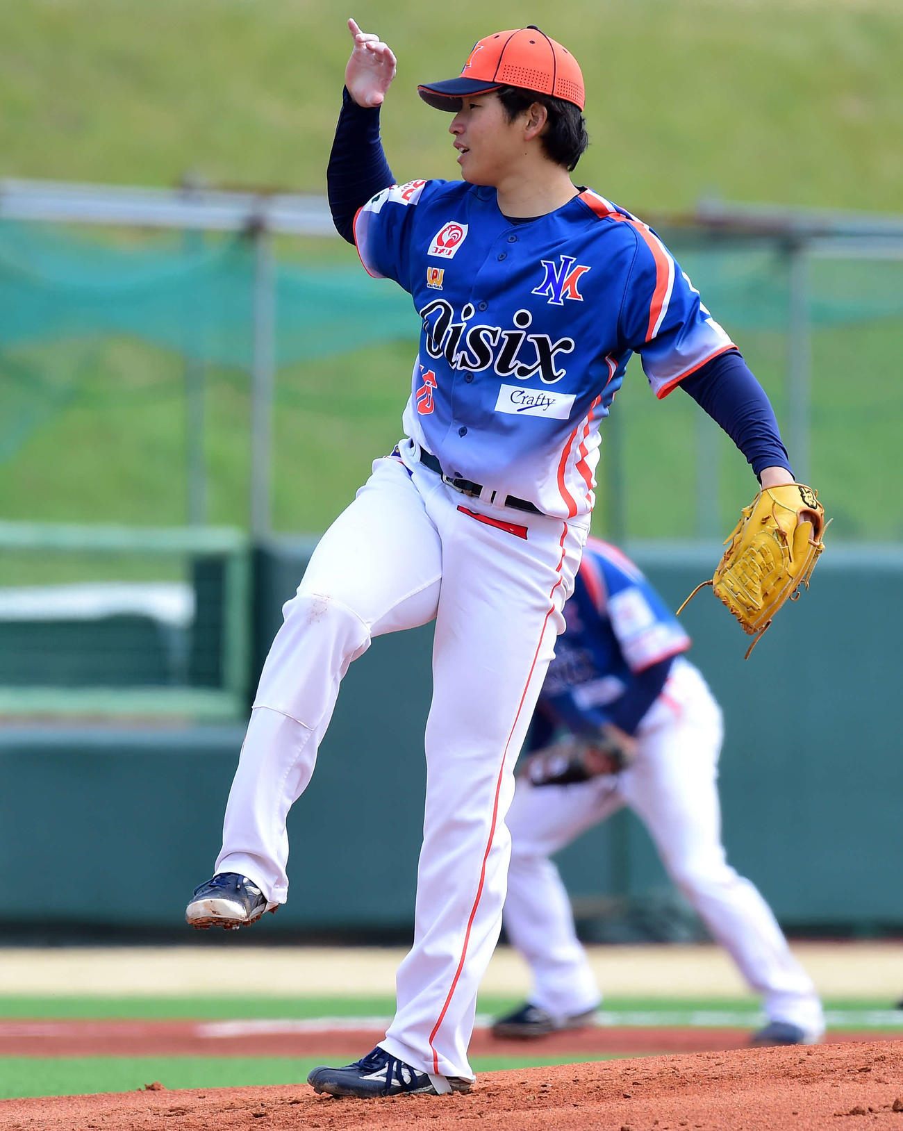 1回、3者連続三振を奪ったオイシックス先発・下川