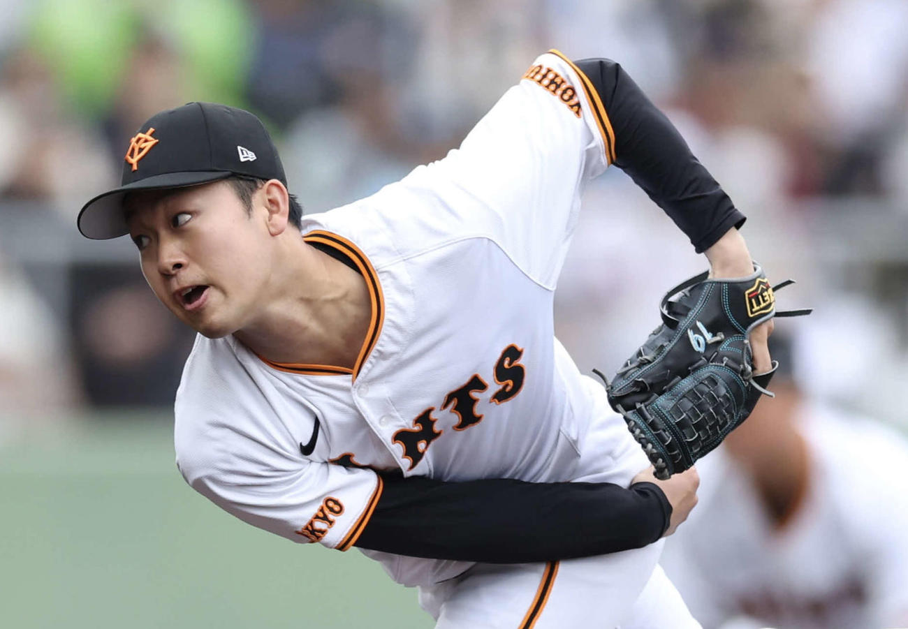 巨人山崎伊織（2024年2月25日撮影）