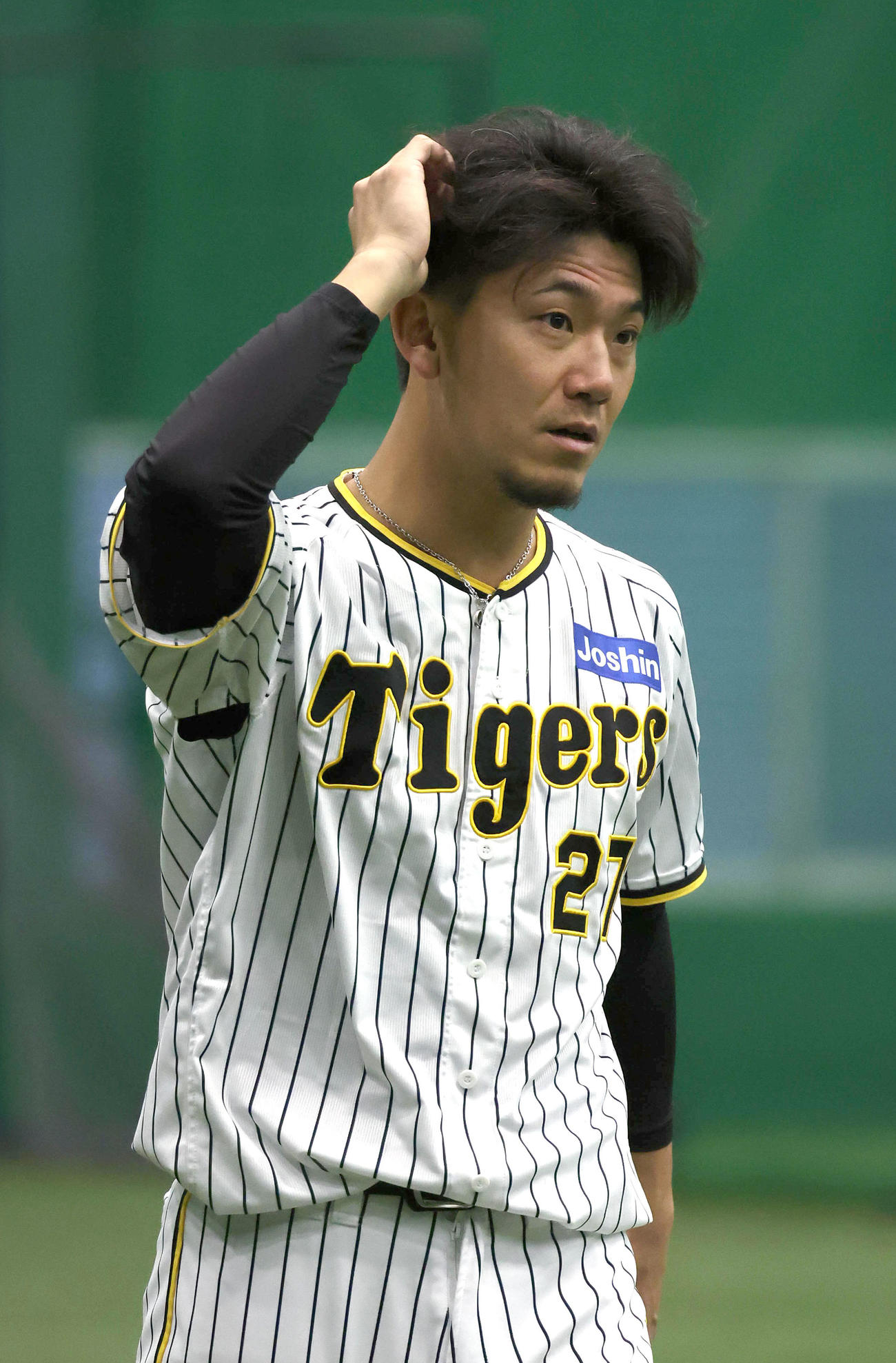 ソフトバンク近藤封じに意欲を燃やす伊藤将（撮影・白石智彦）