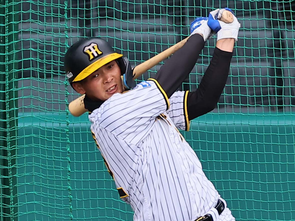 阪神井上広大（2024年3月7日撮影）
