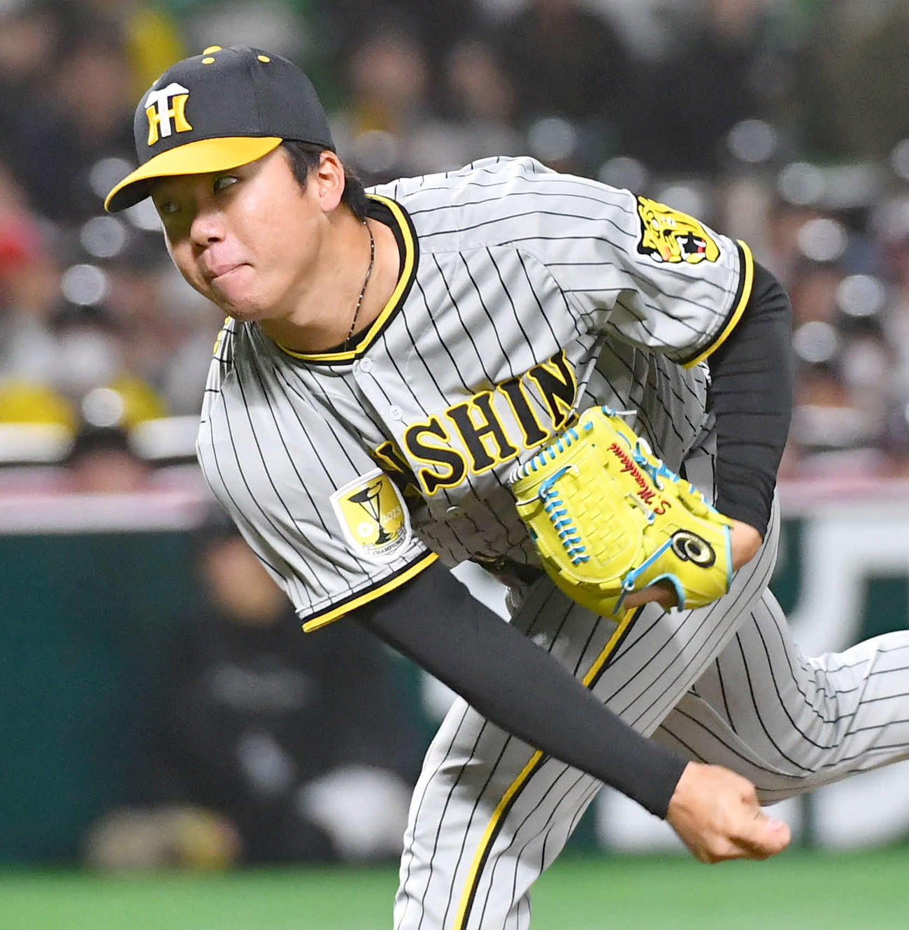 ソフトバンク対阪神　ソフトバンク打線に捕まった阪神先発の村上（撮影・岩下翔太）