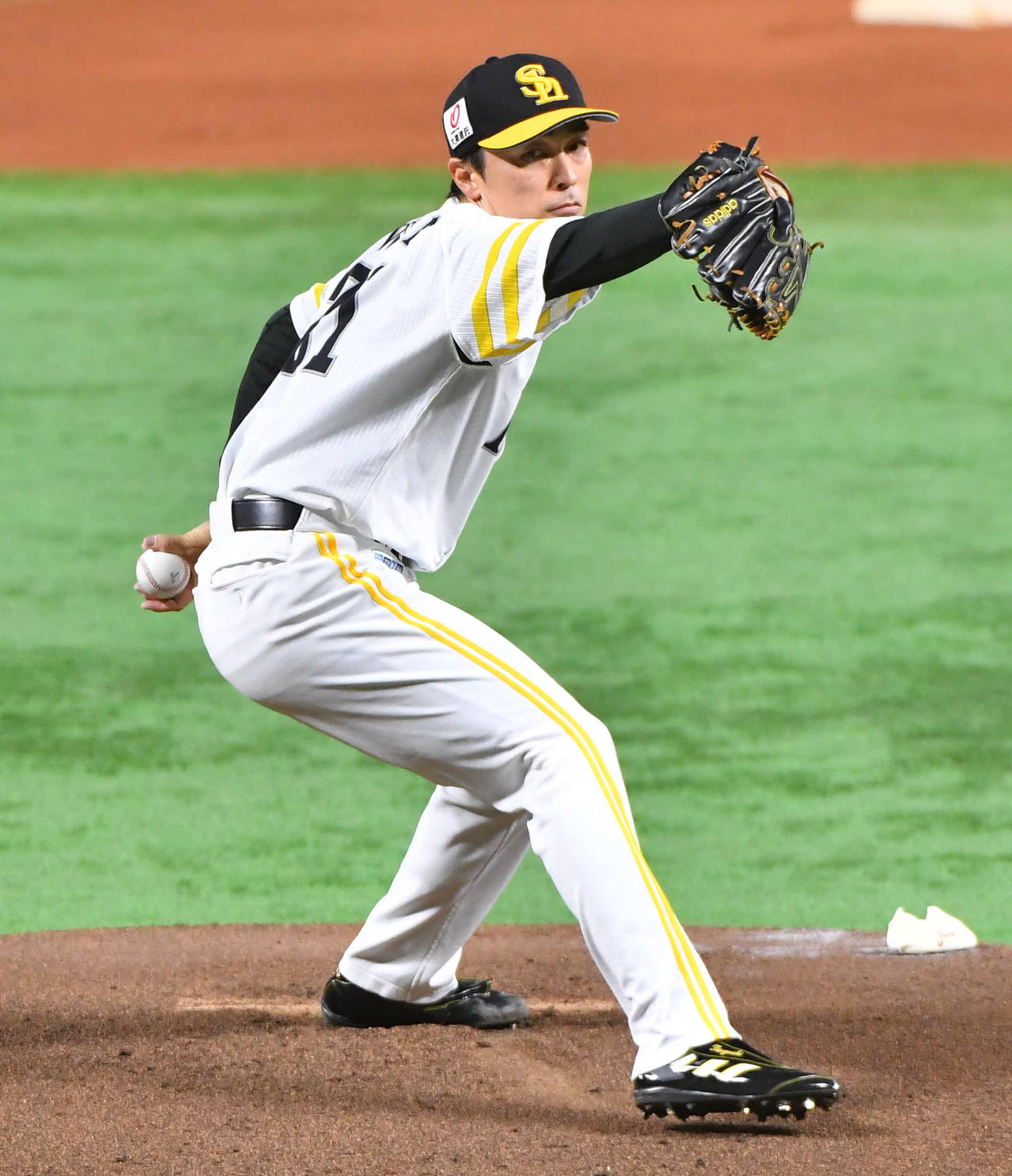 ソフトバンク対阪神　ソフトバンク先発の和田（撮影・岩下翔太）