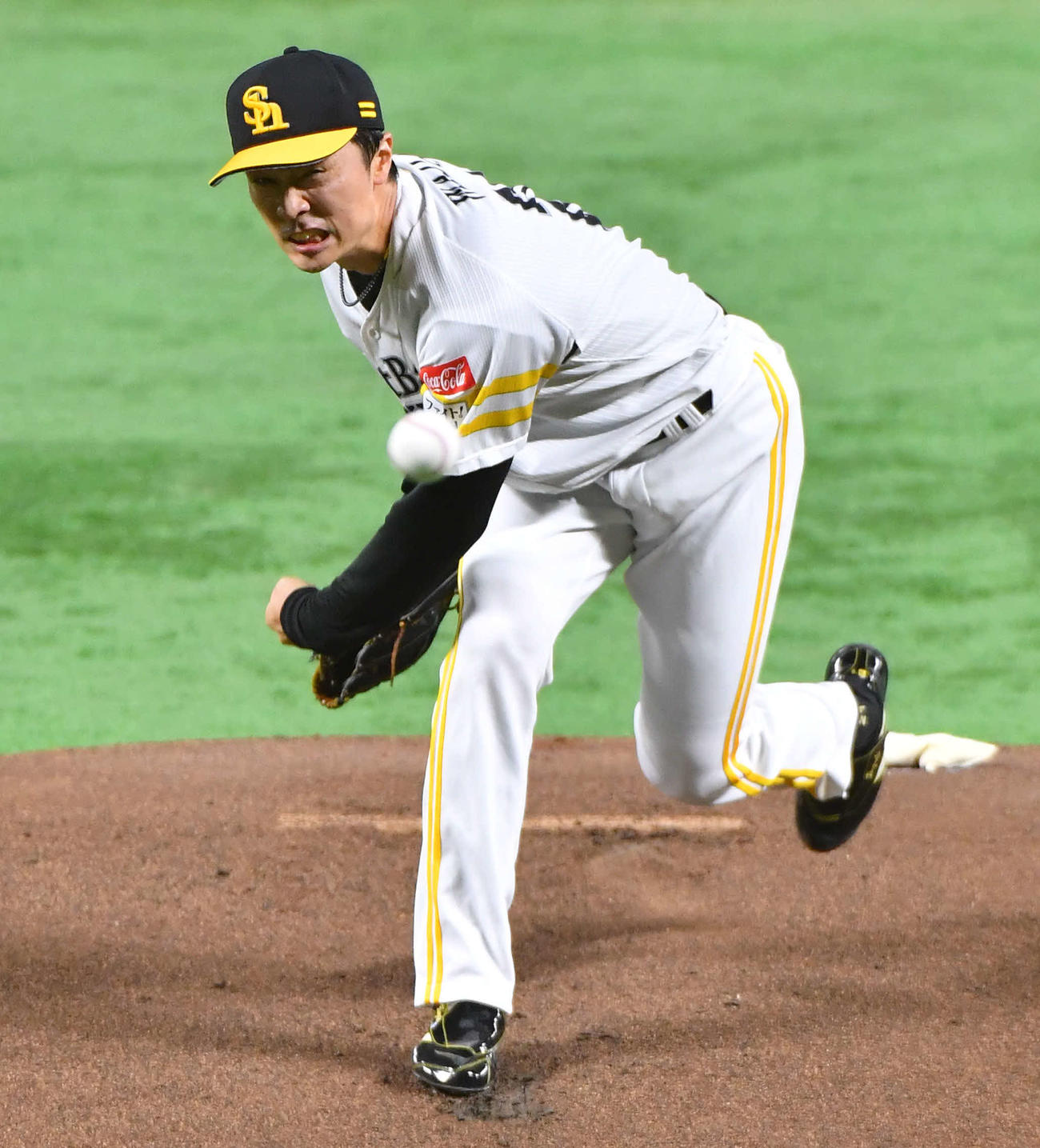 ソフトバンク対阪神　ソフトバンク先発の和田（撮影・岩下翔太）