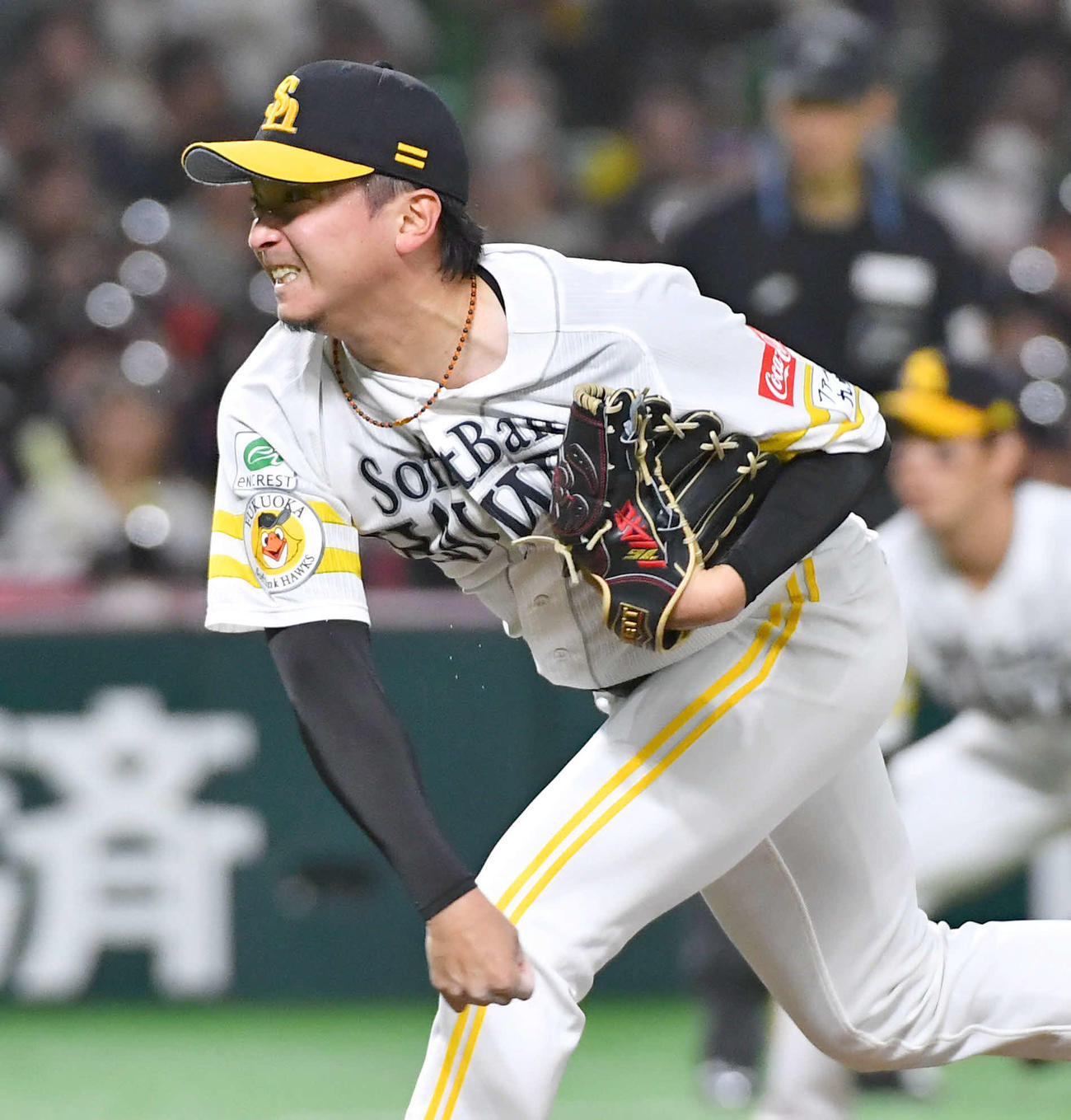 ソフトバンク対阪神　ソフトバンク先発の東浜（撮影・岩下翔太）