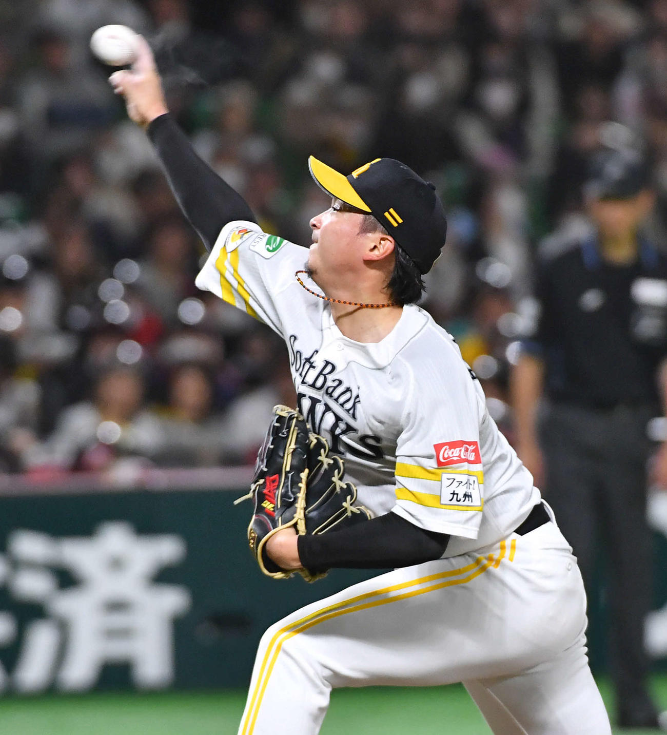ソフトバンク対阪神　ソフトバンク先発の東浜（撮影・岩下翔太）