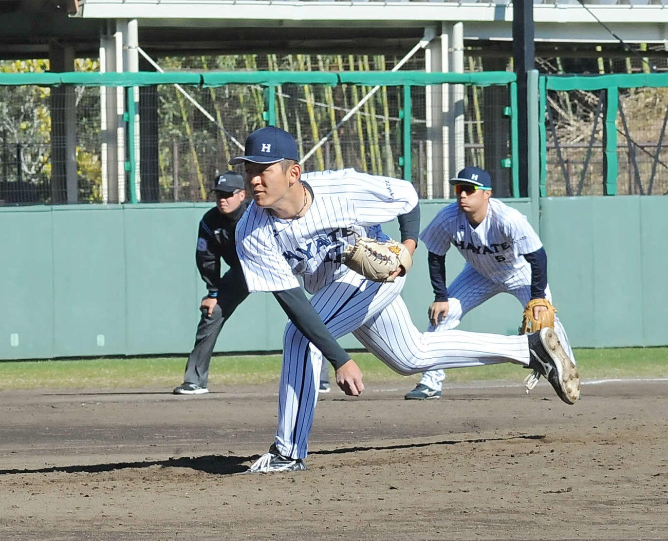 9回に4番手で登板したくふうハヤテの大生