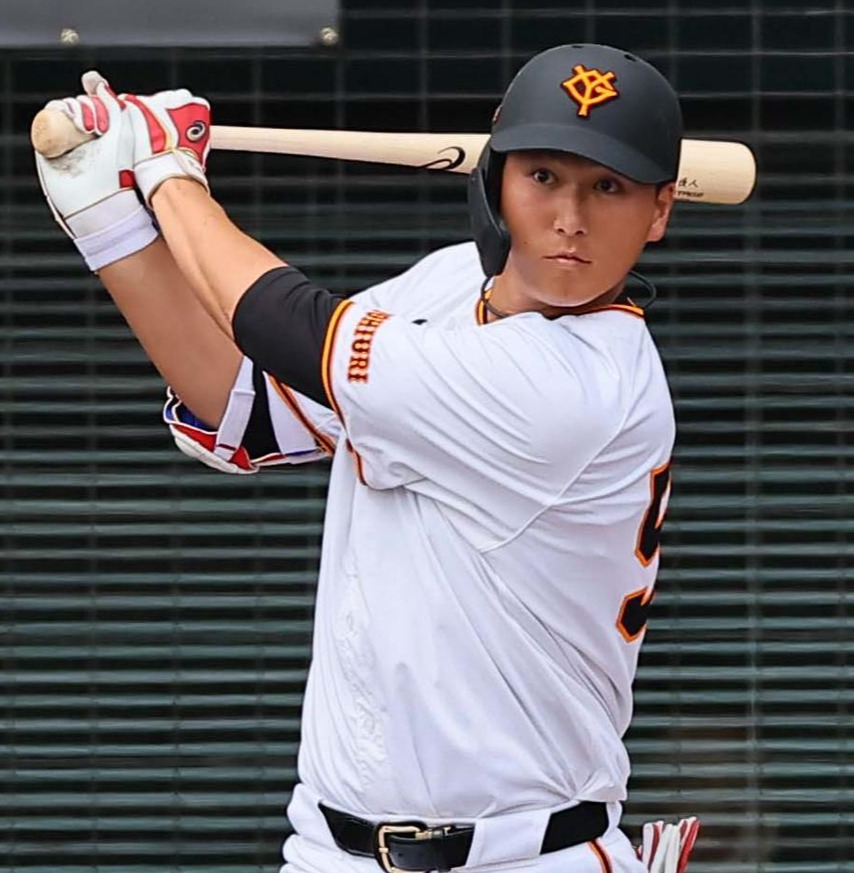 巨人秋広優人（2024年2月23日撮影）