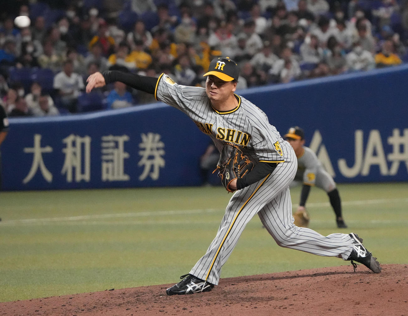 阪神漆原大晟（2024年3月16日撮影）