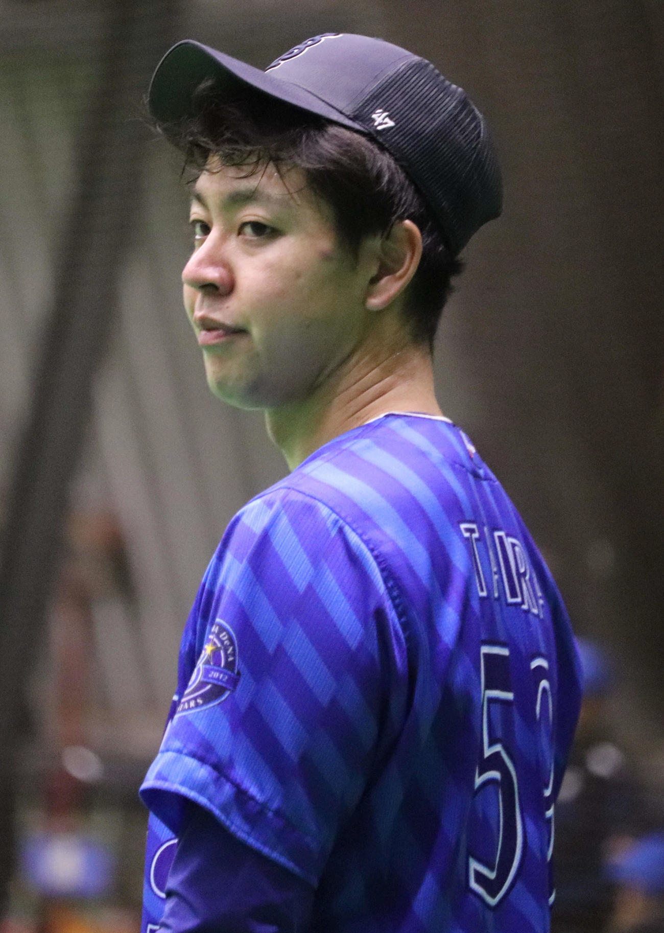 札幌市内で調整したDeNA平良（撮影・小早川宗一郎）