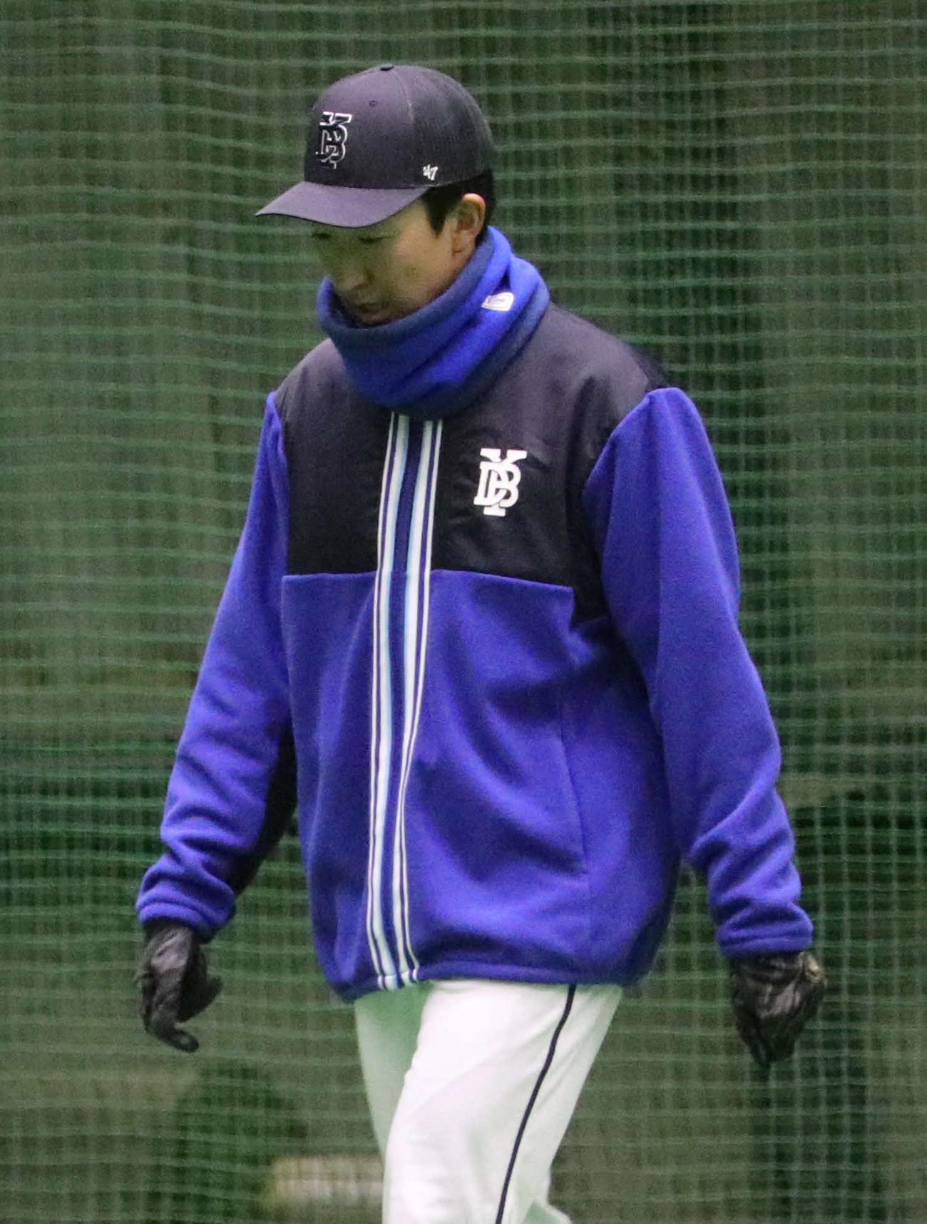 札幌市内で調整したDeNA大貫（撮影・小早川宗一郎）