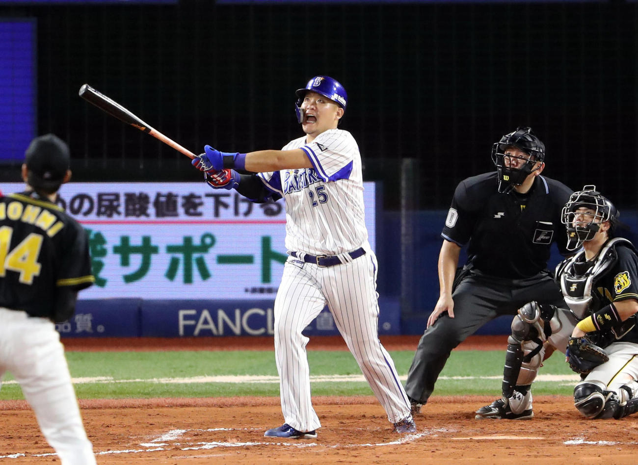DeNA時代の筒香嘉智（2019年9月撮影）