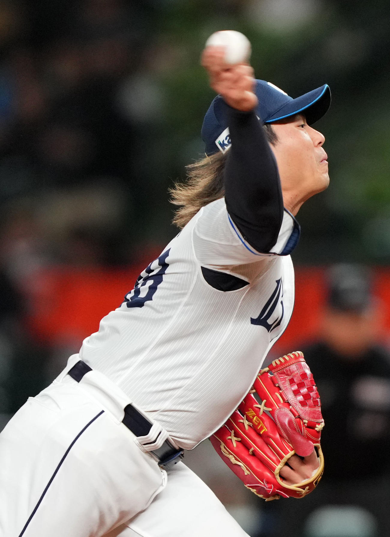 西武対ヤクルト　力投する西武先発の今井（撮影・横山健太）