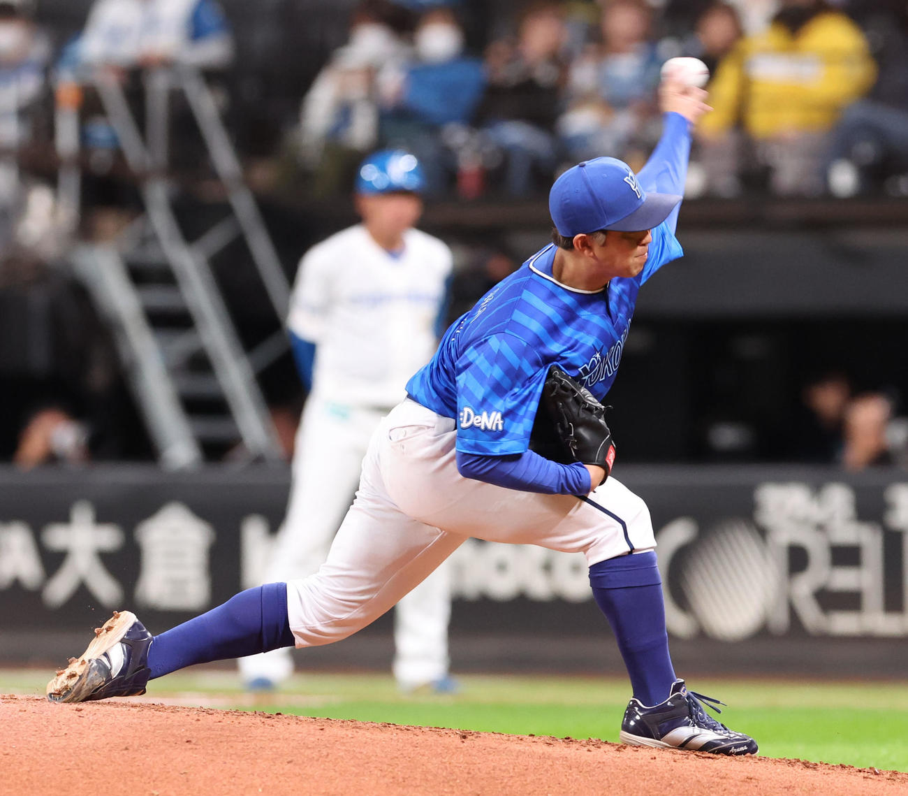 日本ハム対DeNA DeNA先発の東（撮影・佐藤翔太）